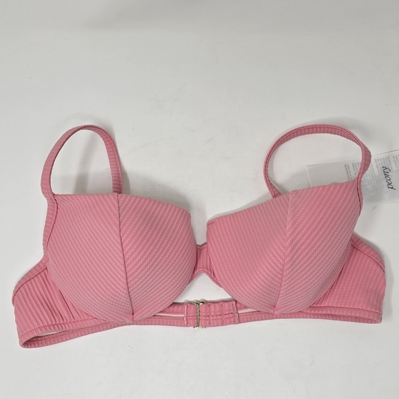 NWT Peony Petal Panel Balconette  Bikini Swim Top 10 Pink - Picture 4 of 12